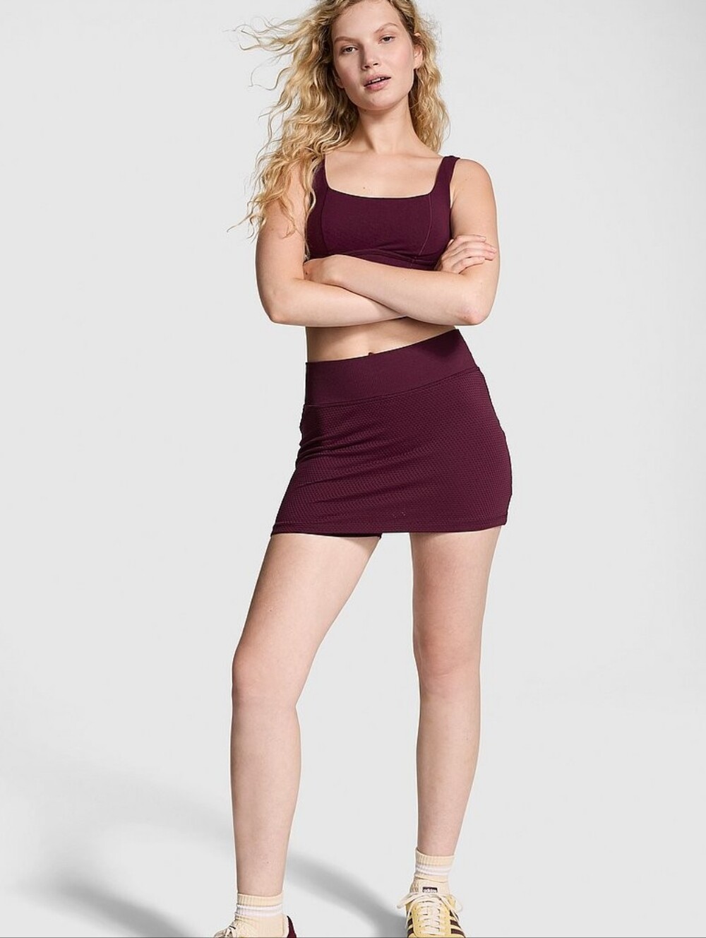 Pink By Victoria Secret Soft Seamless High Rise Skort-Wild Rose